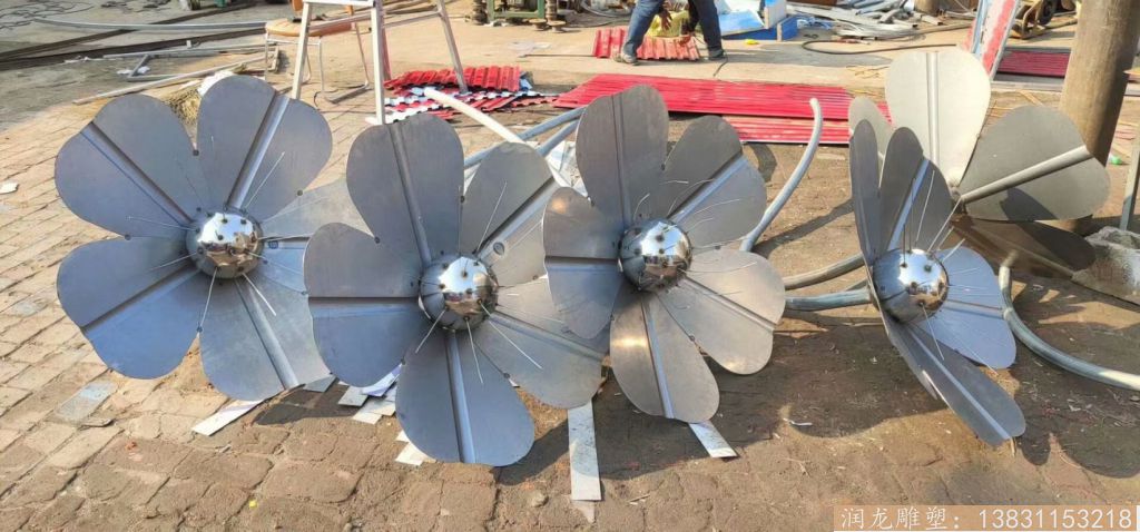 廠家制作不銹鋼花型雕塑 仿真花朵景觀雕塑 園林景觀設計
